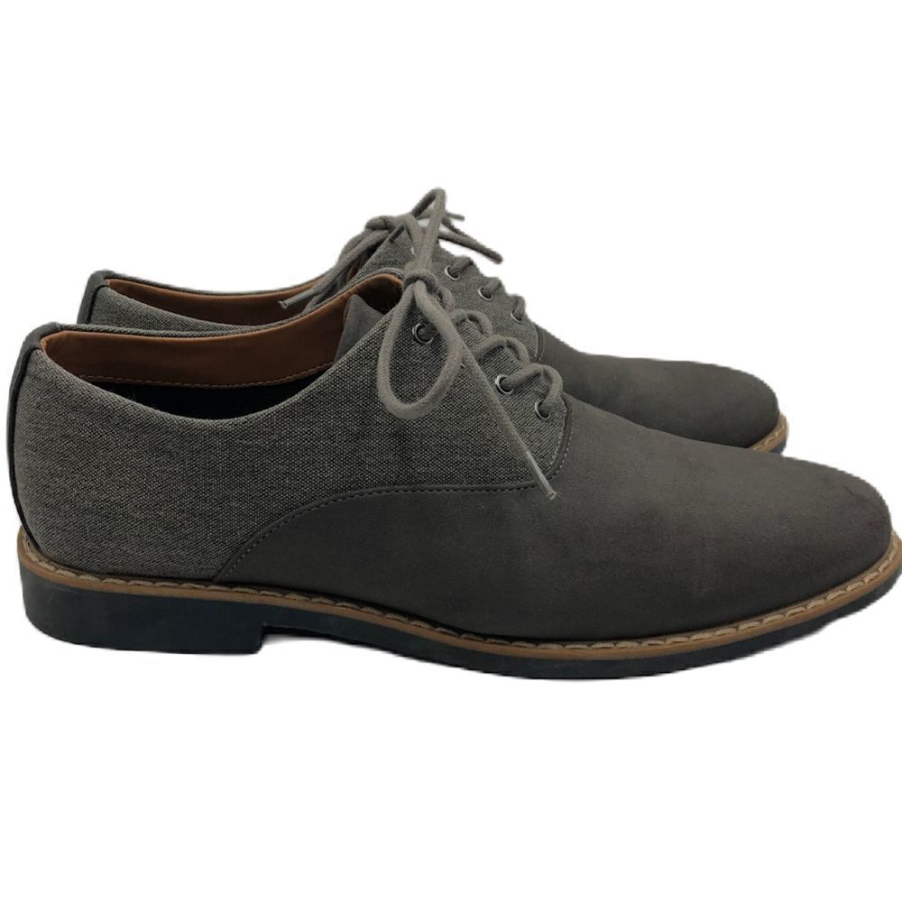 Aldo Gray Men's Textile Saddle Lace Up Oxford Shoes Size 11 Footwear Fashion